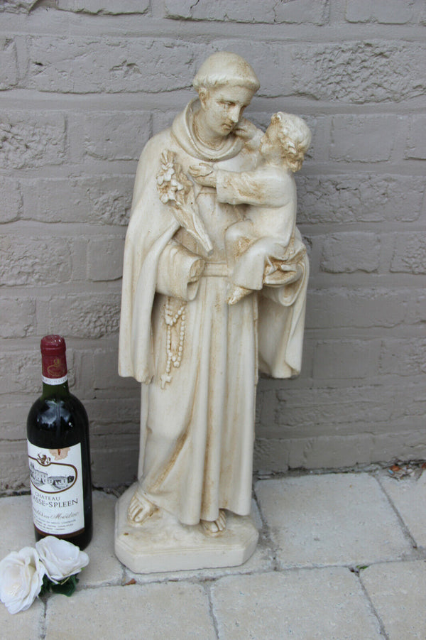 LARGE religious altar chalkware statue SAINT ANTHONY church