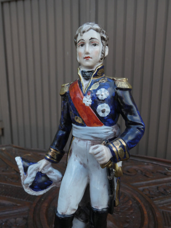 Antique 1926 Paris Bourdois Bloch porcelain mark napoleon general LANNES statue