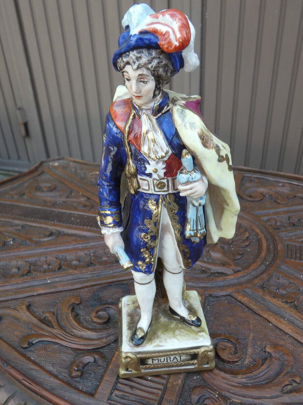 Antique 1926 Paris Bourdois Bloch porcelain mark napoleon general Murat statue