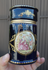 Vintage Limoges decor cobalt blue porcelain cigarettes case victorian