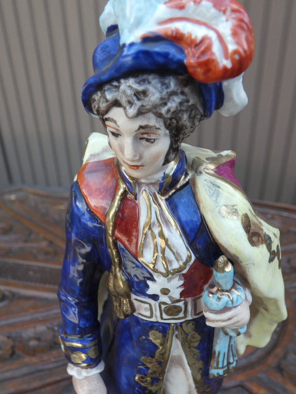 Antique 1926 Paris Bourdois Bloch porcelain mark napoleon general Murat statue