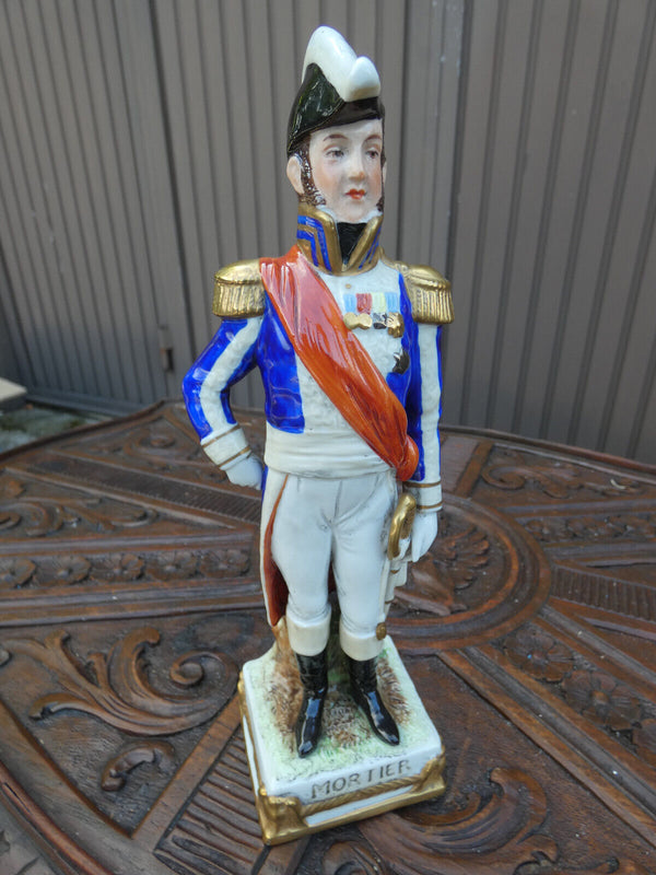 German Scheibe Alsbach porcelain napoleon general Mortier soldier Figurine mark