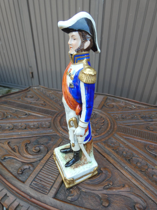 German Scheibe Alsbach porcelain napoleon general Mortier soldier Figurine mark