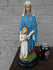 Antique chalk statue of saint anna with young mary