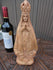 Antique ceramic chalk madonna angels base statue figurine