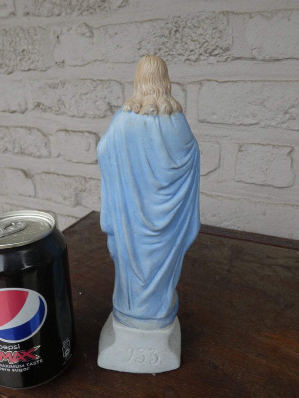 Vintage porcelain sacred heart jesus statue