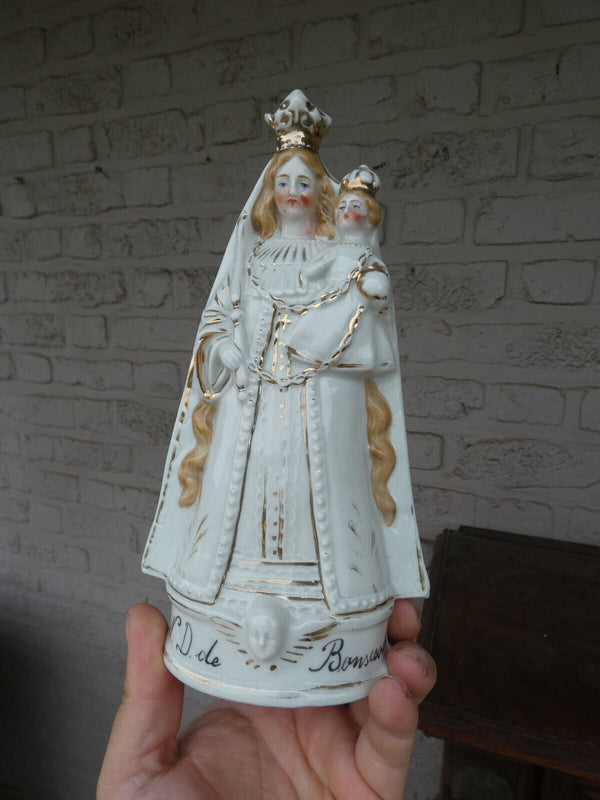 Vintage german NotRE DAME de BONSECOURS porcelain statue figurine