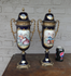 PAIR acf SEVRES porcelain marked Urn vases Victorian scene rare