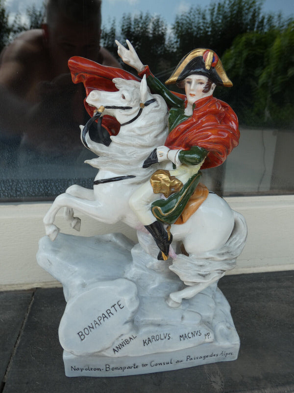 German scheibe alsbach marked porcelain napoleon horse figurine statue