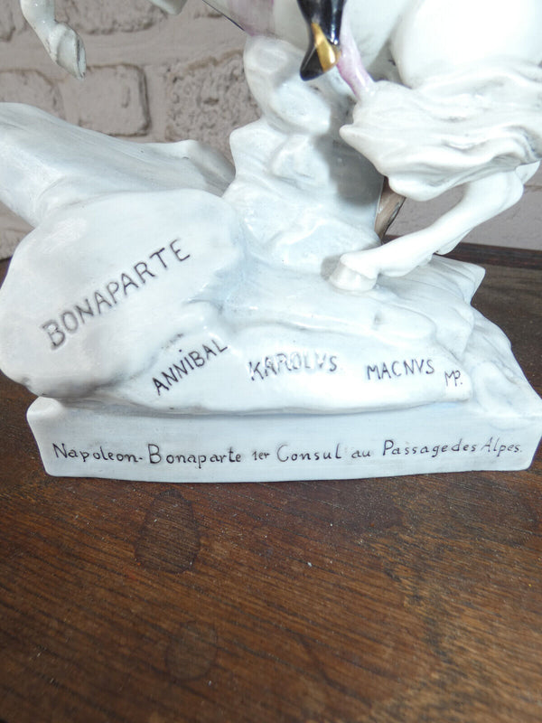 German scheibe alsbach marked porcelain napoleon horse figurine statue