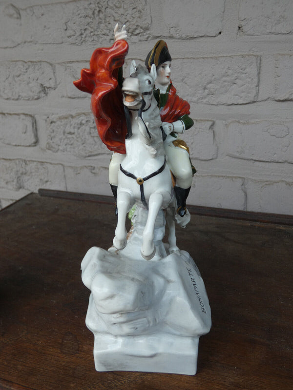 German scheibe alsbach marked porcelain napoleon horse figurine statue