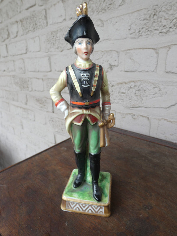 italian napoleonic porcelain soldier figurine statue