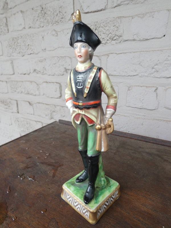 italian napoleonic porcelain soldier figurine statue