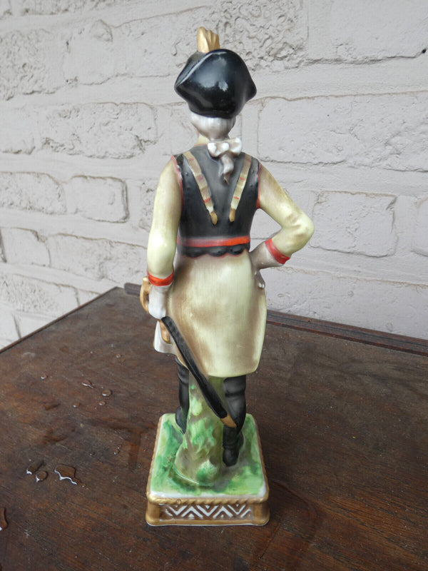 italian napoleonic porcelain soldier figurine statue