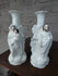 pair antique vieux brussels porcelain candlestick saint mary and joseph figurine