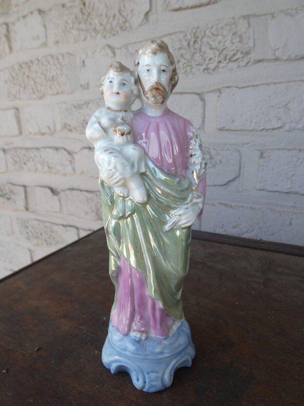 Vintage german porcelain saint joseph figurine statue