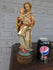 Italian wood carved 70s madonna child statue figurine