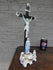 Antique 19thc vieux old paris porcelain holy water font crucifix angels