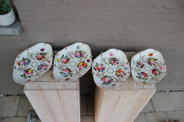 Set 4 Antique French vieux paris porcelain presentation trays plate  table