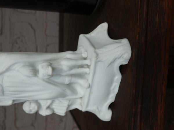 antique french bisque porcelain saint roch statue figurine