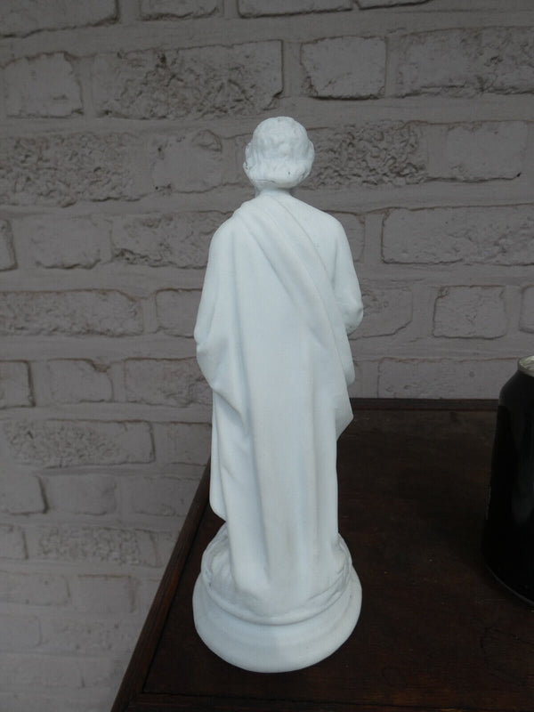 antique french bisque porcelain saint joseph figurine statue