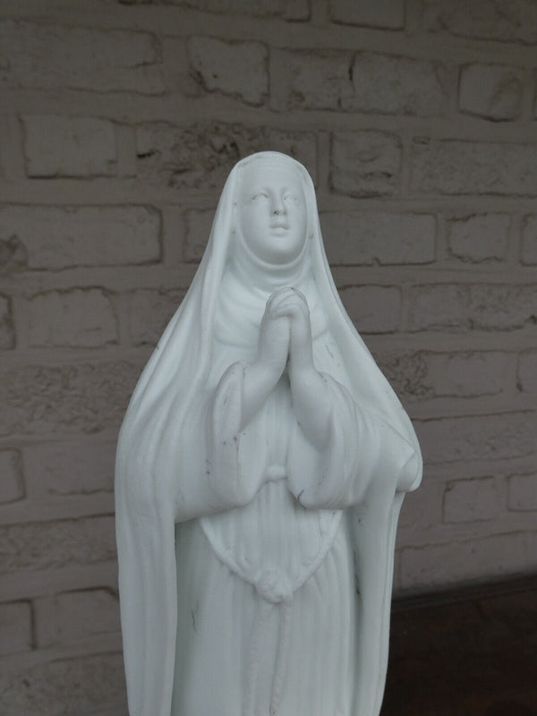 antique french bisque porcelain saint theresa avila statue figurine