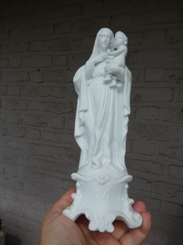 antique french bisque porcelain MAdonna statue figurine religious