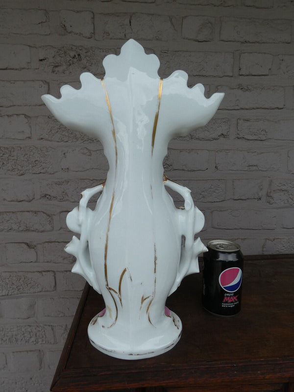 Antique French vieux paris old paris porcelain hand paint romance decor vase