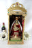 Huge Italian religious House wood chapel Wax madonna stones folkloric art