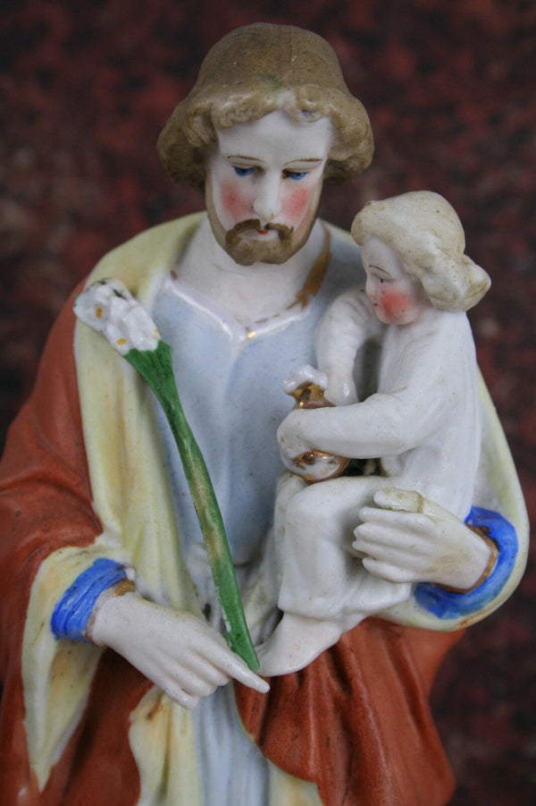 antique Porcelain biscuit sacred Heart Jesus finest quality piece 1920 France