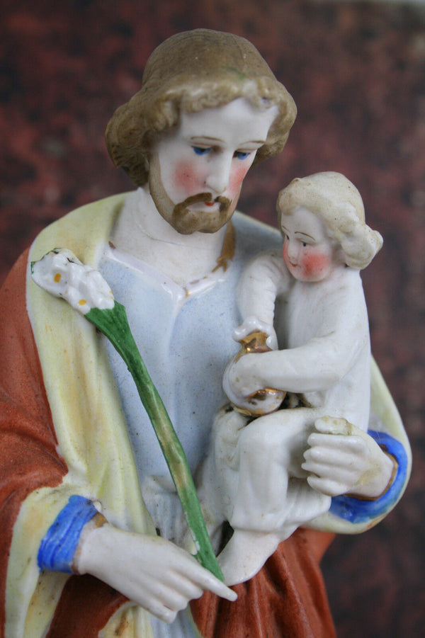 antique Porcelain biscuit sacred Heart Jesus finest quality piece 1920 France