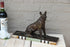 Antique ART DECO 1930 Spelter bronze german sheperd dog marble base statue