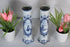 PAIR vintge dutch delft pottery Vases sailboat mill  scene