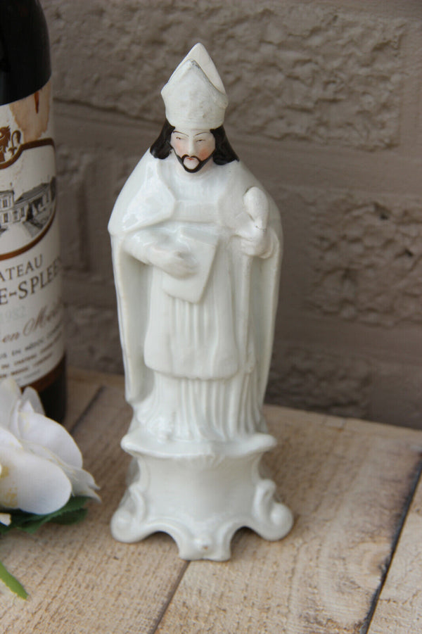 Antique French porcelain Saint  figurine statue religious