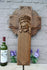 Rare Large Antique French religious wood carved christ portrait Crucifix Cross