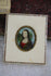 Gorgeous Miniature portrait mona lisa 1950's