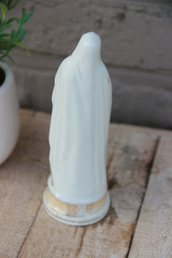 Antique French porcelain madonna figurine