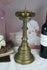 Gothic Brass 1930 French altar candlestick candle holder religious