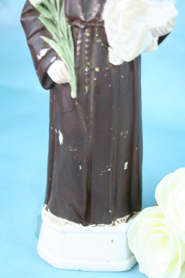 French Biscuit religious Holy Saint Anthony of PAdua with child religious