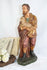 French XL antique saint statue religious 1900 Plaster polychrome marked