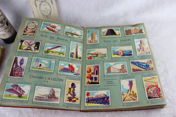 Belgian chocolate AIGLON vintage collecting book chromo congo napoleon themes