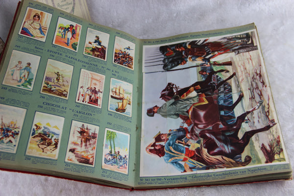 Belgian chocolate AIGLON vintage collecting book chromo congo napoleon themes