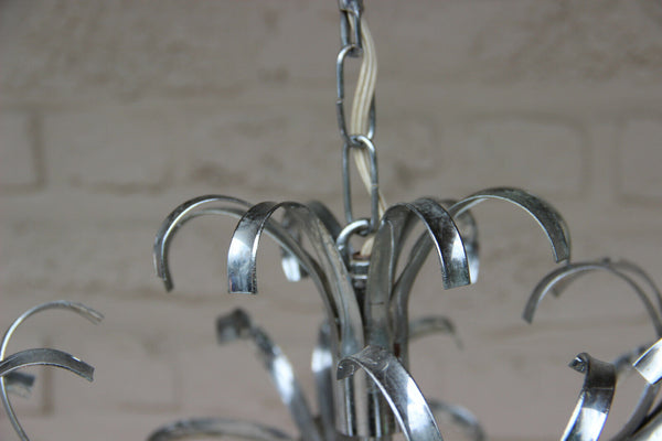 Vintage mid century Retro sputnik Sciolari design chrome chandelier