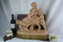 XL art deco 30's putti cherubs and ram plaster sculpture statue after clodion