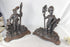 PAIR XXL Cast iron Officers soldiers Figural fireplace andirons firedogs France