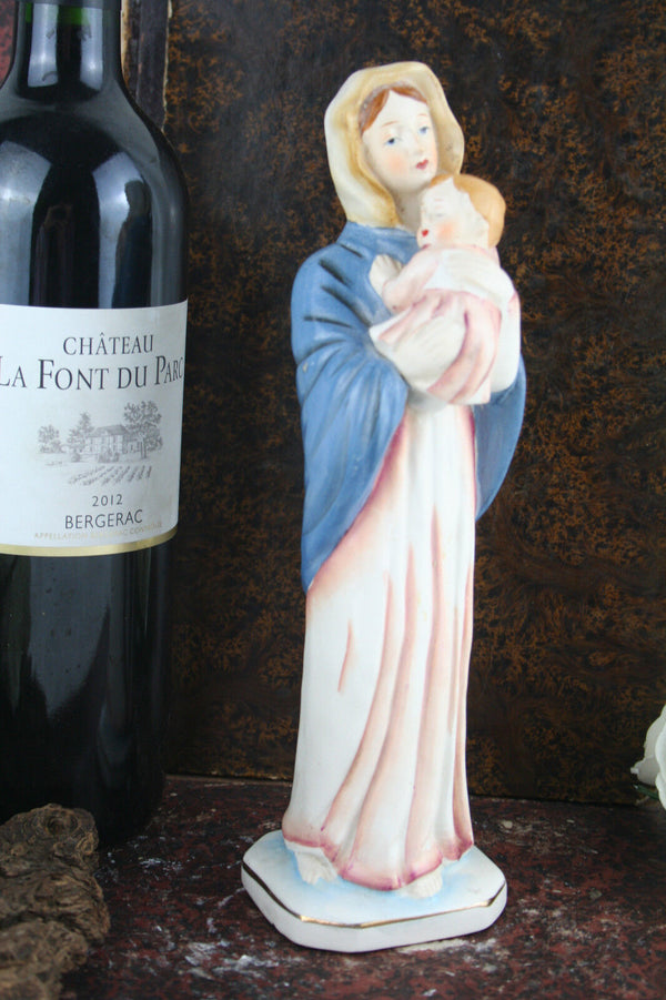 Vintage 50's  french porcelain madonna statue