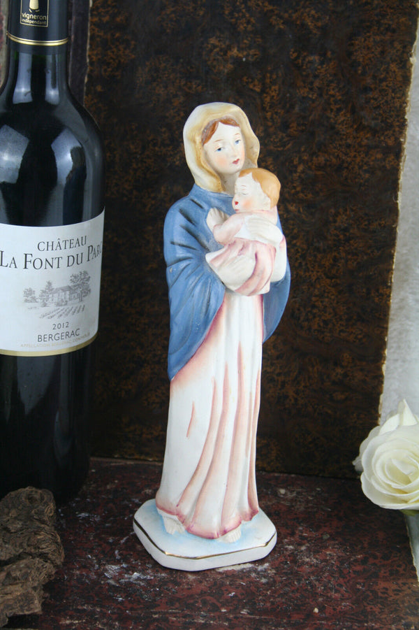 Vintage 50's  french porcelain madonna statue