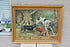 Large Flemish oil on panel hunting dog deer hunt painting signed 1948