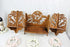 Set of 3 black forest wood carved wall shelf console hunting dog deer 1960