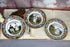 Set of 3 Rare Porcelain hand paint plates marked collection pieces French 1930